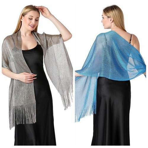 Shiny shimmer shawl and wrap - shimmer,