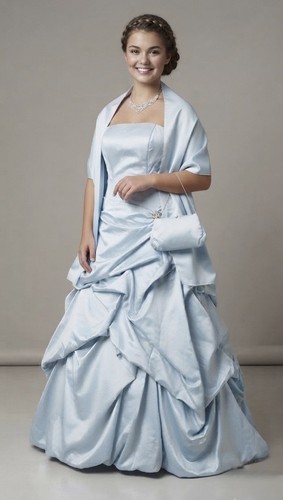 Ball gown light blue satin - light,