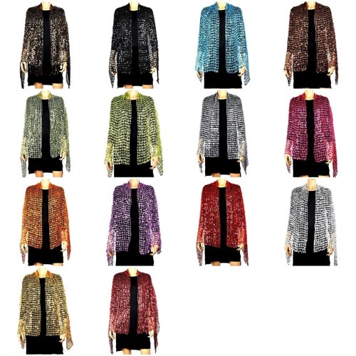 Elegant sequined shawl party - sequined,