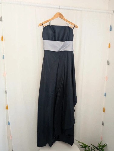 Navy silver occasion dress - &,