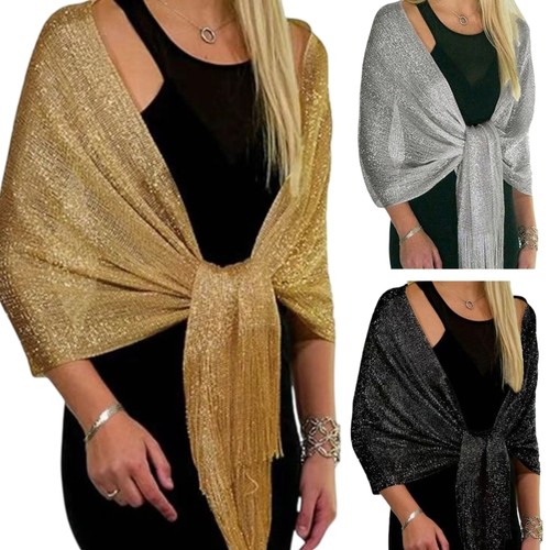 Evening dress shawl - dress, silver