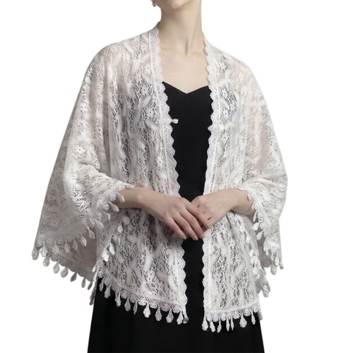 Airy lace shawl with - lace,