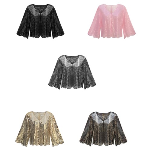 Shimmering sequined cardigan - shimmering,