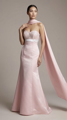 Ladies dress pink - pink, shawl